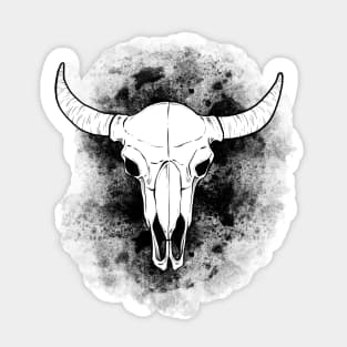 Black and White Skull Sticker